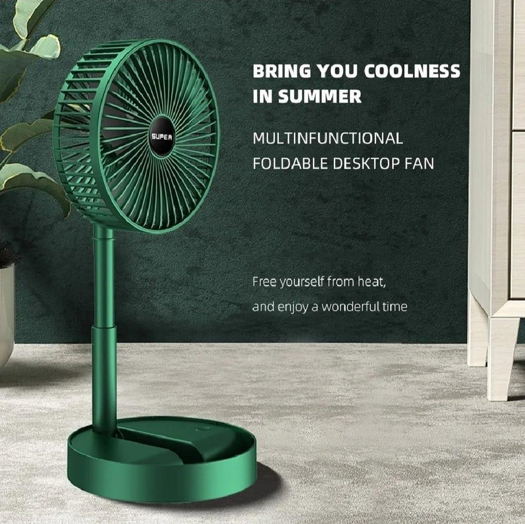 Portable Rechargeable Green Fan for Home Office Travel