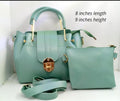 Green PU Leather Crossbody Bag Set with Pouch