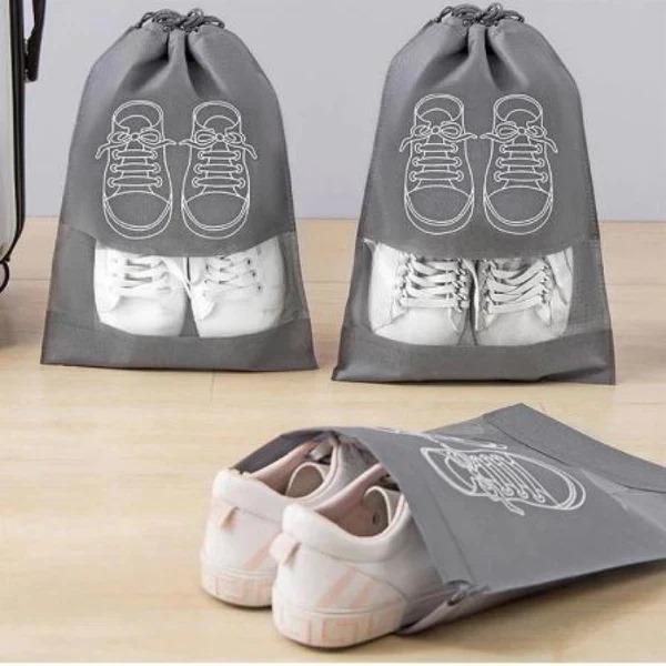 Grey Shoe Storage Bags 10 Pcs Set Non-Woven