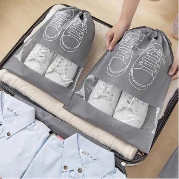Grey Shoe Storage Bags 10 Pcs Set Non-Woven