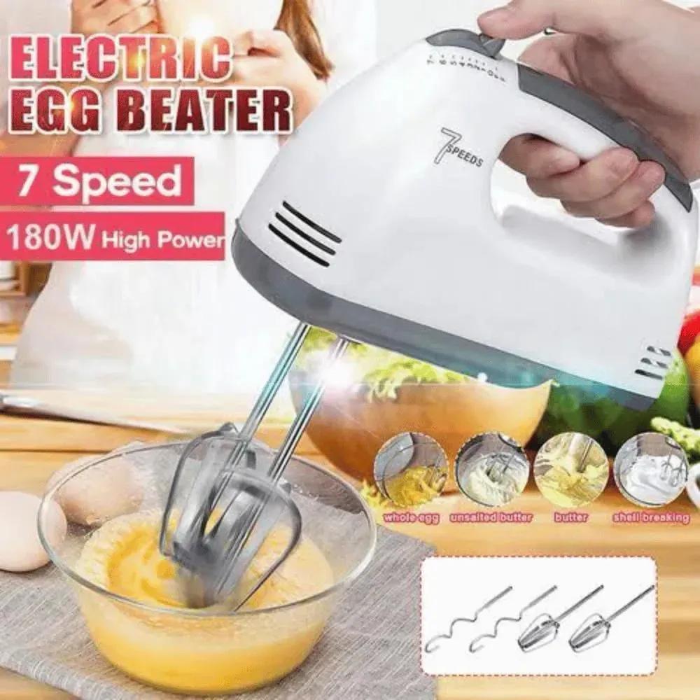 Electric Egg Beater 7 Speed 180W ABS Multicolor