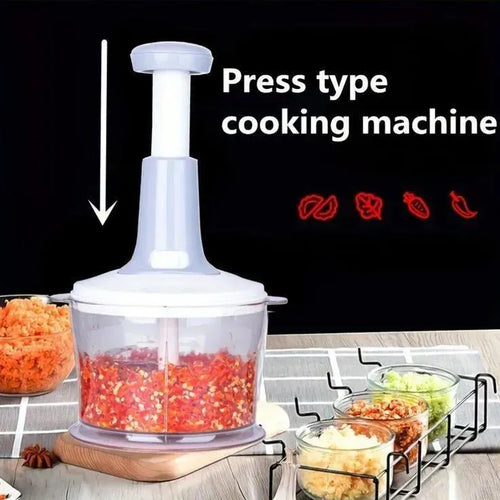 9-in-1 Chopper 2000ML Gray ABS Kitchen Tool