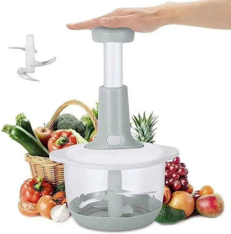 9-in-1 Chopper 2000ML Gray ABS Kitchen Tool