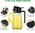 Premium Glass Oil Spray Bottle with Spray Nozzle