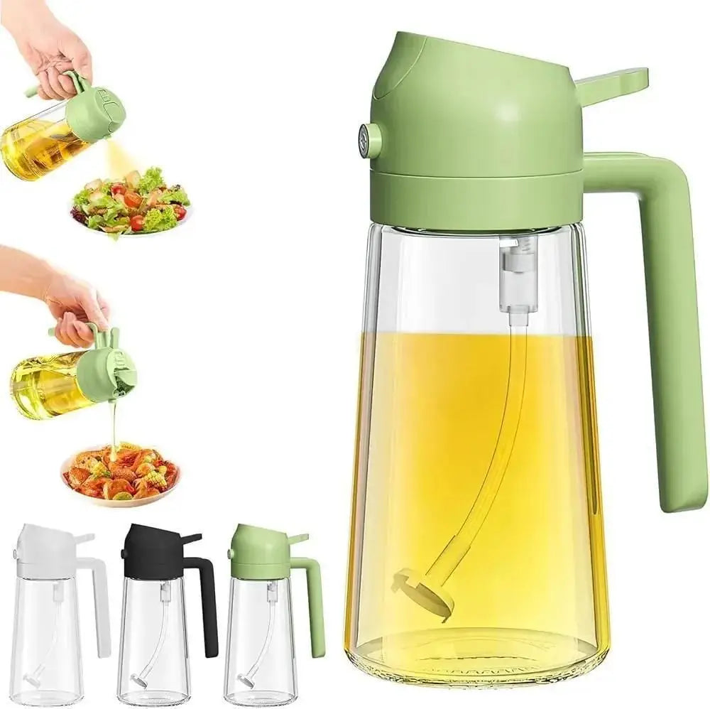 Premium Glass Oil Spray Bottle with Spray Nozzle