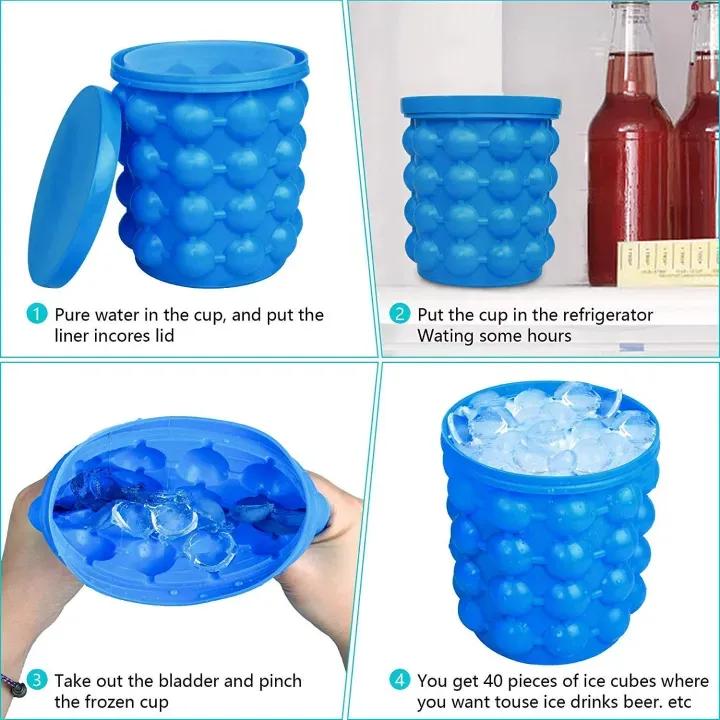 Ice Cube Maker 120 Cubes Double Chamber Silicone