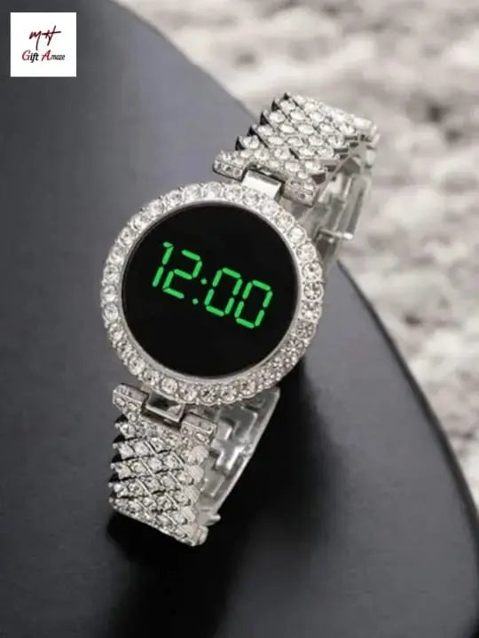 Digital Display Women's Bracelet Round Touch Watch