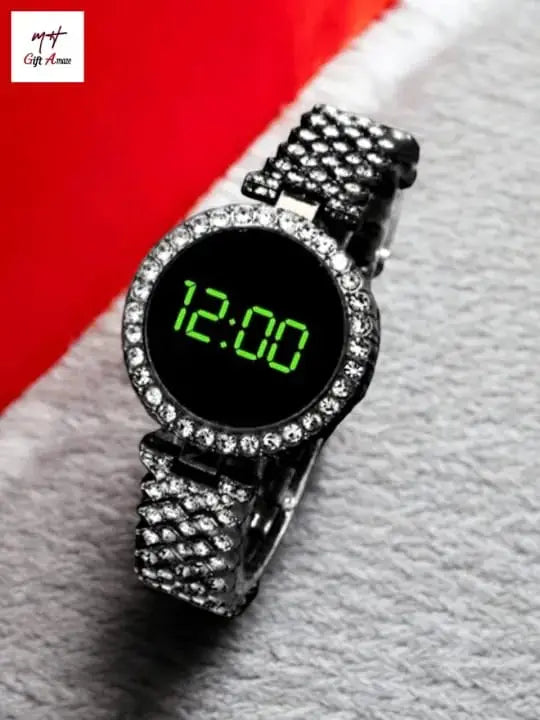 Digital Display Women's Bracelet Round Touch Watch
