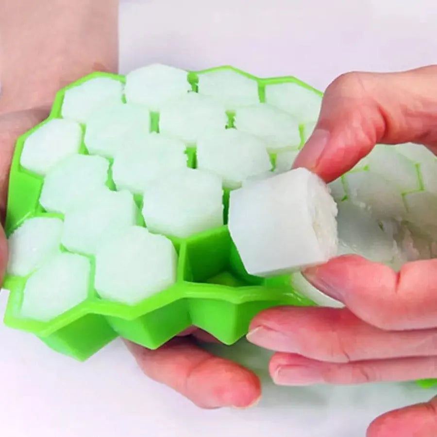 Silicone Ice Cube Tray Set of 2 Multicolor Collapsible Containers