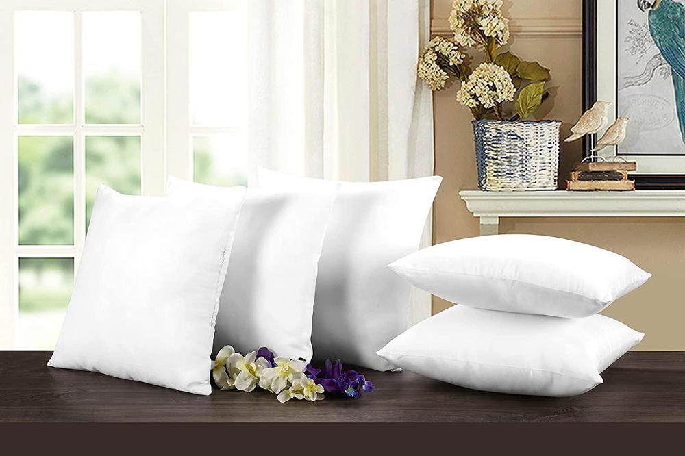 White Polyester Cushion Fillings 15x15 Inch Pack of 5