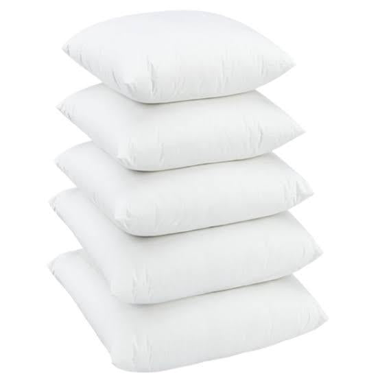 White Polyester Cushion Fillings 15x15 Inch Pack of 5
