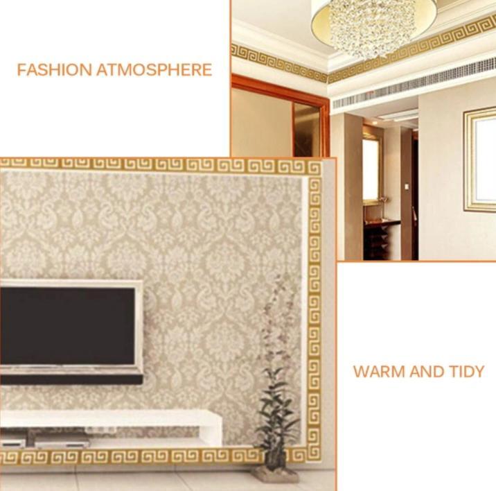 Golden Acrylic Wall Stickers for Home Office Luxury Decor